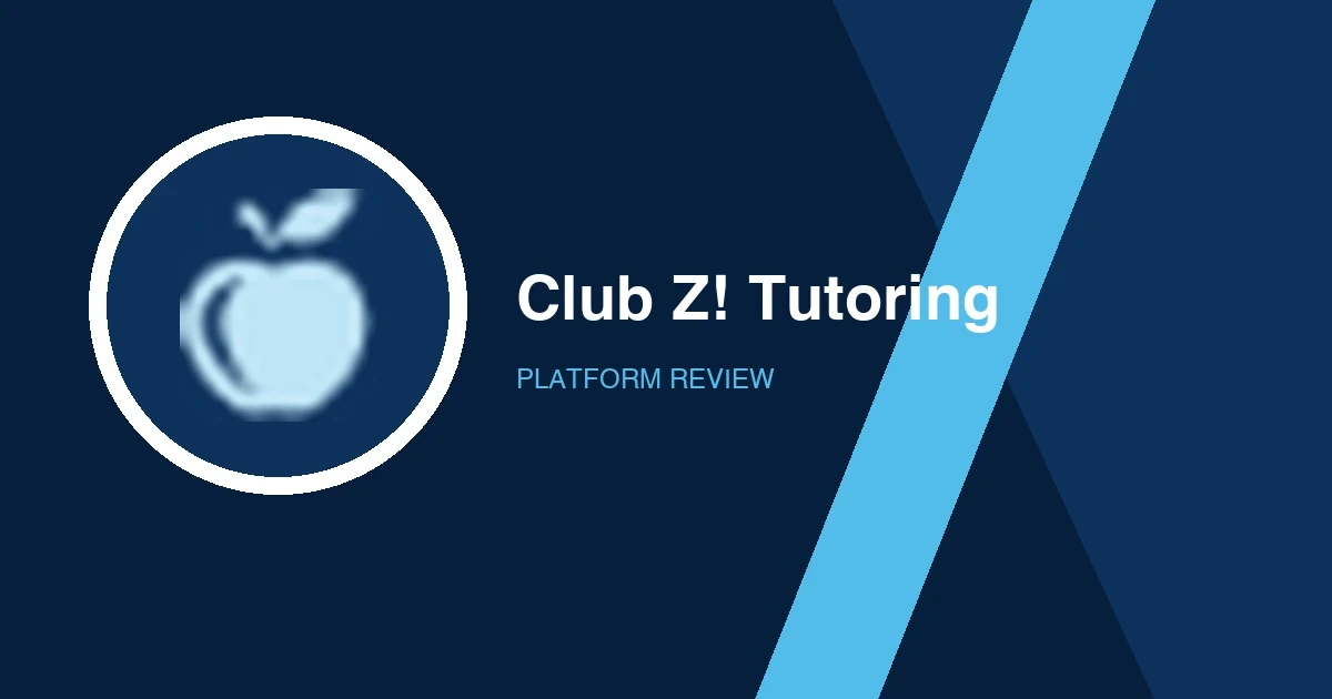 Club Z! Tutoring logo in white and light blue on a dark blue background