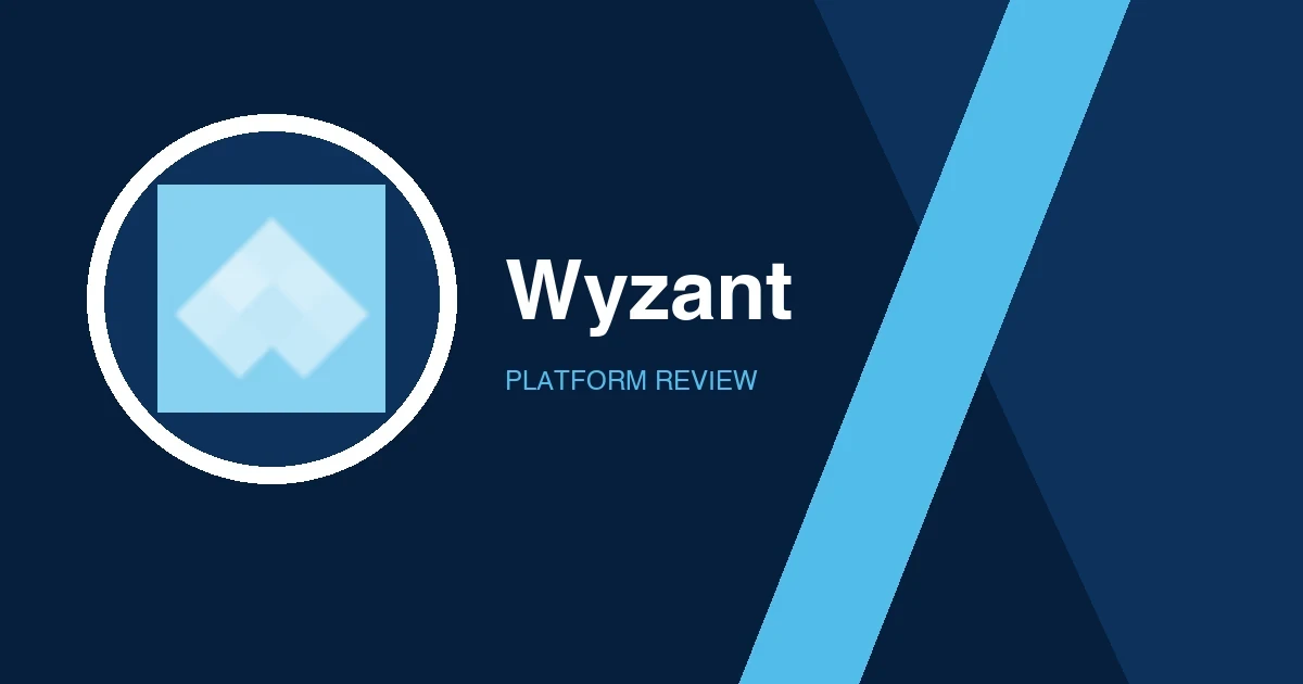 Wyzant logo in white and light blue on a dark blue background